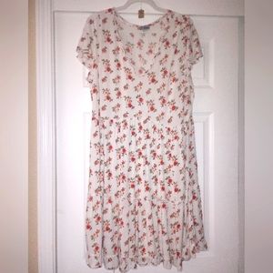 Flowy Country girl floral tiered baby doll dress